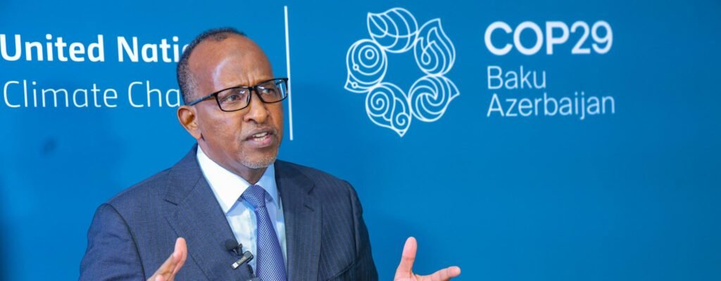 Minister for Environment Adan Duale advocating for sustainable waste practices at COP 29